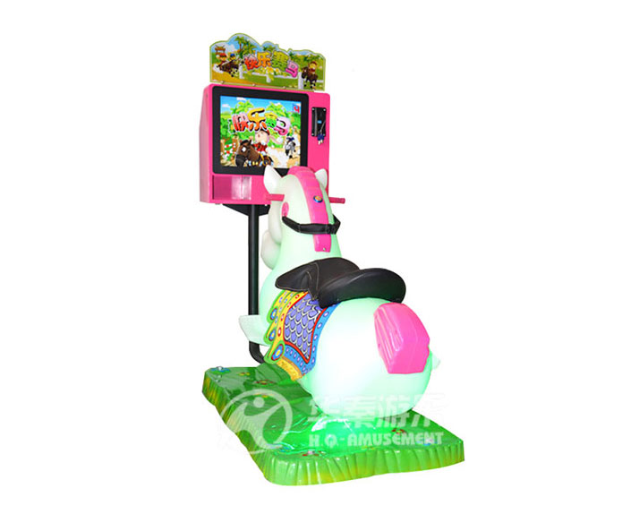 3D兒童搖擺賽馬車     